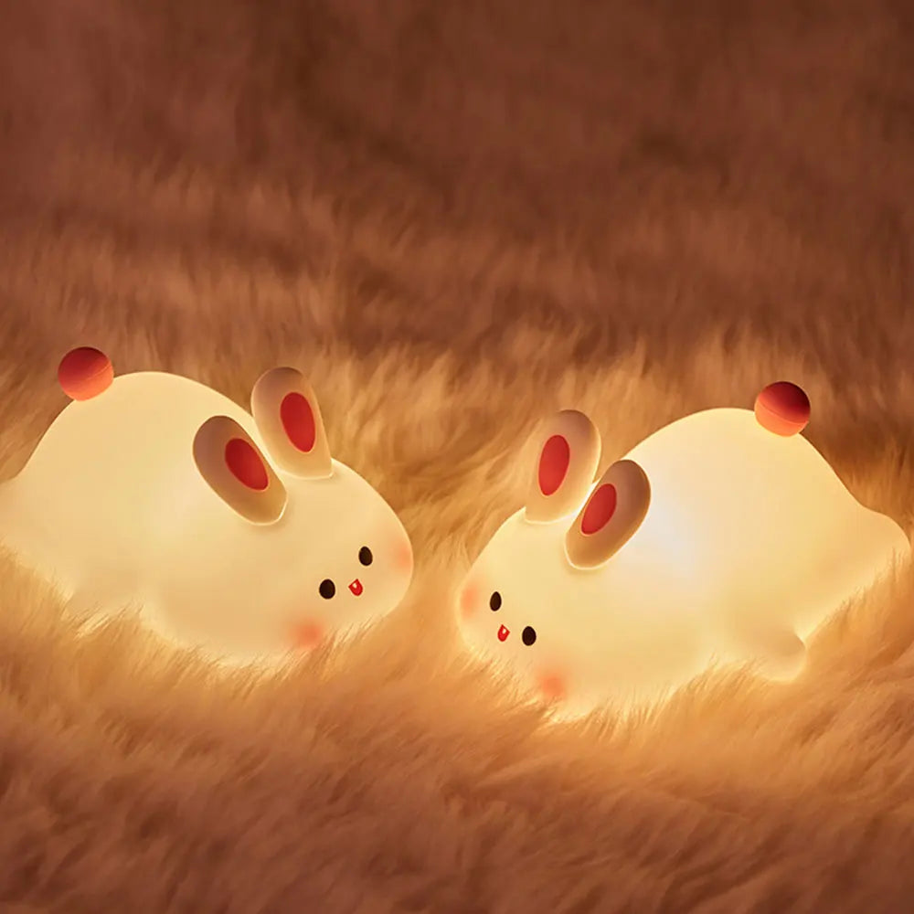 Cute Rabbit Pig Silicone Night Light