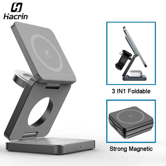 Foldable Magnetic Wireless Charging Station for iPhone