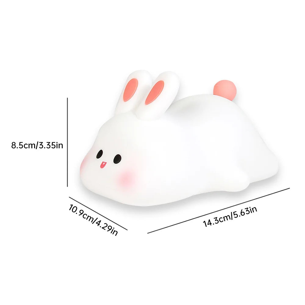 Cute Rabbit Pig Silicone Night Light