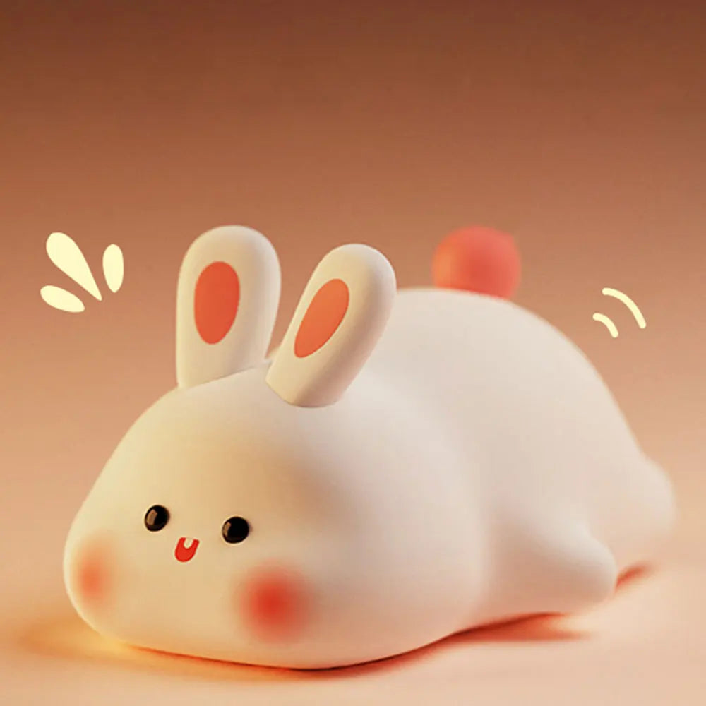 Cute Rabbit Pig Silicone Night Light