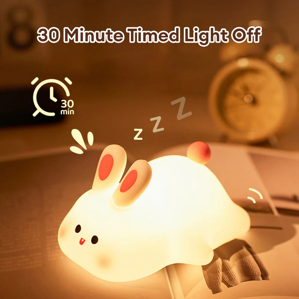 Cute Rabbit Pig Silicone Night Light