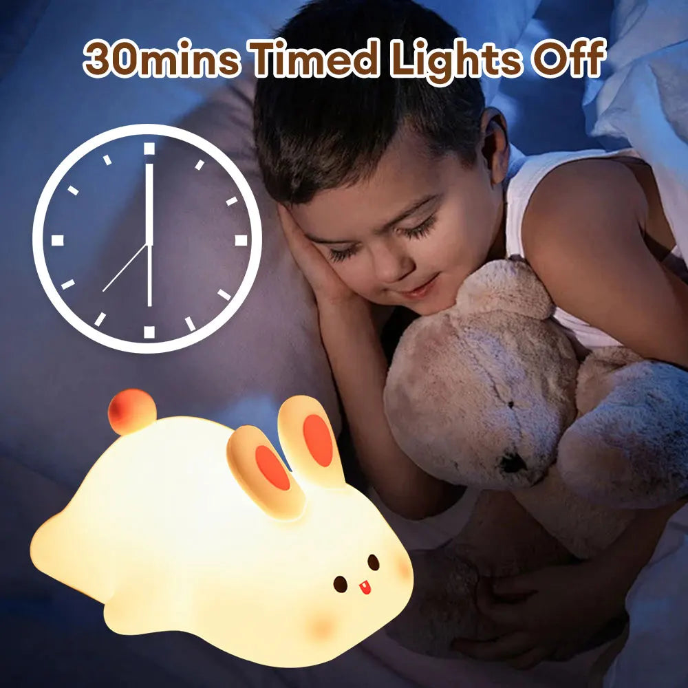 Cute Rabbit Pig Silicone Night Light